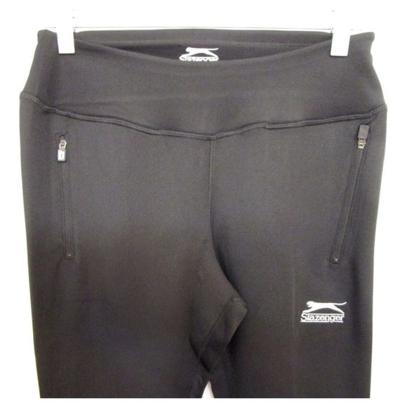 Slazenger Ladies' Sports Performance Full Leggings - NWOT Yellow/Black - LARGE - Picture 2 of 9